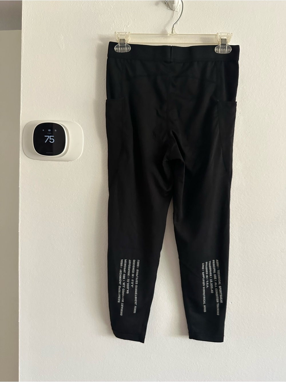 ASRV DSG 0178 Black Active Leggings with pockets size small